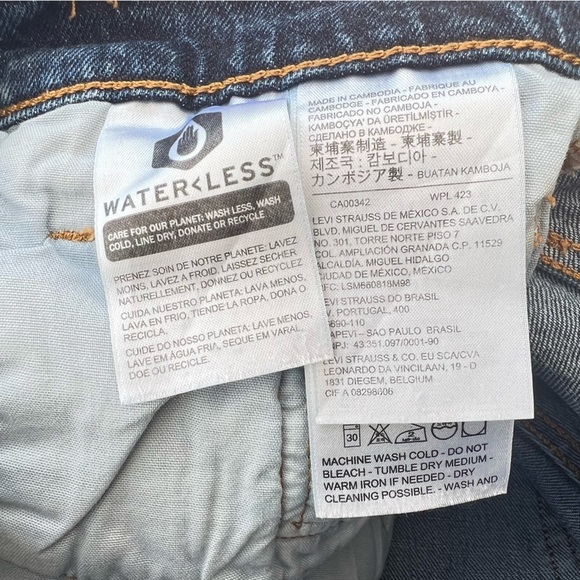 Levi’s 501 cutoff button fly jean shorts 25 denim high rise Salsa Shaker - Picture 8 of 10